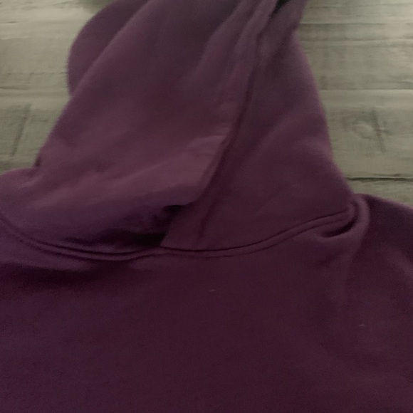 Purple Medium Tall Oversized Hoodie with Star Sleeve Design, Preloved, P2P 27” - Picture 5 of 7